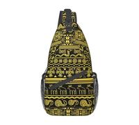 HLBSDM Bolso bandolera con notas egipcias, jeroglíficos, mochila de hombro, bandolera egipcia antigua, mochila informal de día