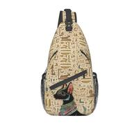 HLBSDM Bolso bandolera con notas egipcias, jeroglíficos, mochila de hombro, bandolera egipcia antigua, mochila informal de día
