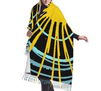 HLBSDM Bufanda grande Wild And Free You Are My Sunshine con borla extragrande, suave, gruesa, para otoño e invierno. Chal cálido para mujer.