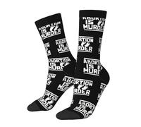 HLBSDM Calcetines Aborto es asesinato, unisex, para adultos, de algodón, cómodos y casuales.