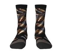 HLBSDM Calcetines deportivos unisex, informales, novedosos, con diseño de bala, transpirables, para correr, para adultos