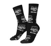 HLBSDM Calcetines Nunca soñé que me convertiría en un viejo gruñón, unisex, para adultos, de algodón, cómodos y casuales.