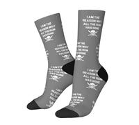 HLBSDM Calcetines piratas La razón por la que el ron se acabó, unisex, para adultos, de algodón, cómodos y casuales.