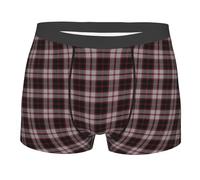 HLBSDM Calzoncillos bóxer de poliéster Transpirables y agradables para la Piel con Estampado del tartán del Clan escocés Macpherson.