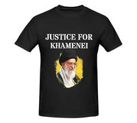 HLBSDM Camiseta de algodón con Cuello Redondo Justicia para Ali Khamenei para Hombre y Mujer