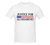 HLBSDM Camiseta de algodón con Cuello Redondo Justicia para Ali Khamenei para Hombre y Mujer