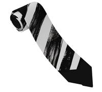 HLBSDM Corbata de hombre tejida en jacquard, corbata de corazón a rayas blancas y negras, corbata clásica de seda, corbata formal de negocios para hombre