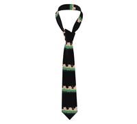HLBSDM Corbata para hombre con estampado de los tres cerditos remando en un bote - Corbata de fibra de poliéster de calidad para negocios, uso diario y ocasiones especiales.