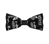 HLBSDM Dios y yo somos así: pajaritas clásicas para hombre, pajaritas ajustables preatadas, formales, de negocios, para bodas