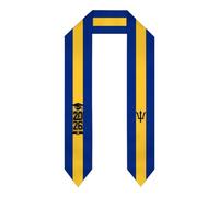 HLBSDM Estolas, chales y fajas con la bandera de Barbados de la promoción de 2026 para la celebración de graduación de los estudiantes.