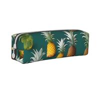 HLBSDM Estuche para lápices de Cuero con Cremallera Tropical Fruit Paradise, Estuche Tridimensional para bolígrafos con Gran Capacidad, Duradero, práctico y portátil.