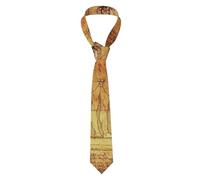 HLBSDM Foto del Hombre de Vitruvio de Leonardo Da Vinci. Corbata para hombre: 7,9 cm de ancho, 145 cm de largo. Corbata de poliéster formal para negocios y bodas.