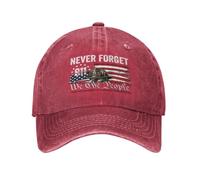 HLBSDM Gorra Conmemorativa del 11-S Nosotros, el Pueblo, Nunca olvidaremos en Honor a Las 343 víctimas.