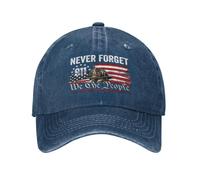 HLBSDM Gorra Conmemorativa del 11-S Nosotros, el Pueblo, Nunca olvidaremos en Honor a Las 343 víctimas.