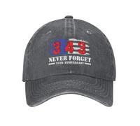 HLBSDM Gorra Vaquera del 25 Aniversario de 343 Hats 911 Nunca lo Olvides