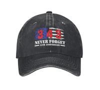 HLBSDM Gorra Vaquera del 25 Aniversario de 343 Hats 911 Nunca lo Olvides