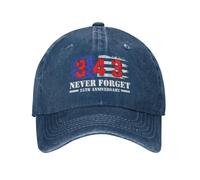HLBSDM Gorra Vaquera del 25 Aniversario de 343 Hats 911 Nunca lo Olvides