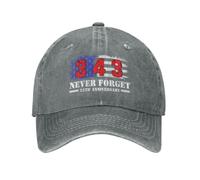 HLBSDM Gorra Vaquera del 25 Aniversario de 343 Hats 911 Nunca lo Olvides