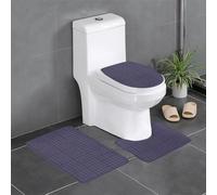 HLBSDM Juego de 3 Alfombrillas de baño de Franela con Estampado escocés de la Familia Knox Clan: Alfombra de baño, Funda para Asiento de Inodoro y Alfombrilla para bañera | Suavidad como una Nube