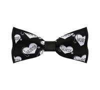 HLBSDM Pajaritas clásicas con estetoscopio de enfermera y corazón para hombre, ajustables, preatadas, para negocios, bodas y eventos formales.