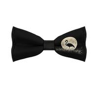 HLBSDM Pajaritas clásicas Flamingoes Meadow Full Moon para hombre, ajustables, preatadas, para negocios, bodas y eventos formales.