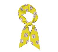 HLBSDM Pañuelo bufanda para la cabeza con diseño de corazón floral para el Día de la Madre, de seda satinada para el cuello, para el cabello tipo, diadema, para bolso, para