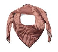 HLBSDM Pañuelo con estampado de hojas de helecho color melocotón para mujer, pañuelo multiusos para la cabeza, ideal para decorar ropa de trabajo, uniformes y como pañuelo para el cuello. 27 x 27 cm.