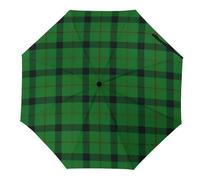 HLBSDM Paraguas de tres pliegues de gran tamaño, con estampado de tartán del clan escocés Kincaid y del clan escocés Guthrie.