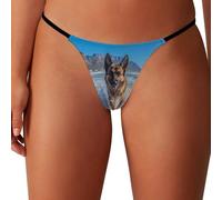 HLBSDM Tanga de Pastor alemán para Mujer, Bragas Invisibles, Ropa Interior con Espalda en T