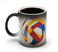 HLBSDM Taza de cerámica con elementos abstractos de actividad física, cambia de color, sensible al calor, divertida, mágica, para té, regalo de cumpleaños para hombres y mujeres.