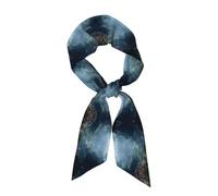 HLBSDM Un pañuelo para la cabeza de seda con estampado de camino abierto, bufandas de satén de cuello cuadrado para mujer, ideales para bolsos y como regalo.