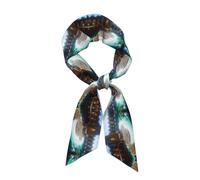 HLBSDM Un pañuelo para la cabeza de seda con estampado de camino abierto, bufandas de satén de cuello cuadrado para mujer, ideales para bolsos y como regalo.