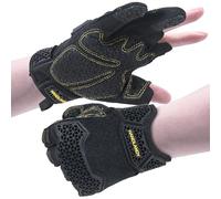 HLDD HANDLANDY Guantes de trabajo para hombre, 3 guantes de trabajo sin dedos para conducir, ciclismo, caza, motociclismo, escalada, trabajo al aire libre