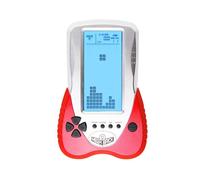 HLF Nueva Consola de Juegos de Ladrillos, Pantalla Grande, el Brillo de la retroiluminación Azul se Puede Ajustar en 23 Juegos compatibles con batería de Litio y baterías AAA (Rojo)