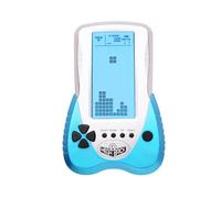 HLF Nueva Consola de Juegos de Ladrillos, Pantalla Grande, el Brillo de la retroiluminación Azul se Puede Ajustar en 23 Juegos compatibles con batería de Litio y baterías AAA (Azul)