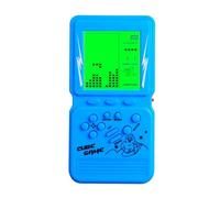 HLF Retro Cuadrado Consola de Juegos Pantalla Grande con luz de Fondo Verde 23 Juegos multimodo Integrados Puzzle Velocidad y dificultad Ajustables 2 Pilas AA Funciona