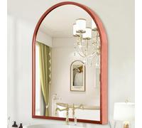 HLFMVWE - Espejo arqueado de pared con marco de metal, espejo de baño de 40 x 30 cm de aleación de aluminio para pared, para dormitorio, entrada, mueble de tocador de sala