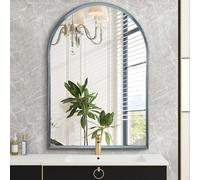HLFMVWE Espejos arqueados para pared, espejo de baño de arco de 30 x 40 cm, para entrada, sala de estar, tocador, dormitorio, mantel, pasillos, decoración del hogar, marco de aleación de aluminio