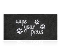 HLFMVWE Felpudo grande y divertido para la entrada del hogar, tapete de bienvenida para puerta delantera, interior y exterior, con alfombrillas de goma antideslizante para perros, color negro, 120 x