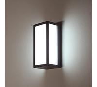 HLFVLITE Lámpara LED de pared exterior, lámpara de pared exterior de aluminio, IP54 impermeable, 870LM 6400K blanco frío, gris antracita