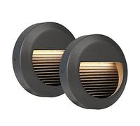 HLFVLITE Luces LED Para Escaleras/Pared, 230 V De Aluminio Para Exteriores, Iluminación De Jardín Impermeable IP54 Para Escaleras, Pasillos, Escalones, Balcón, 180 lm, 3000 K, Paquete De 2
