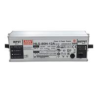 HLG-80H-12A: MEAN WELL Fuente de alimentación LED 60 W, 12 V, IP65, voltaje y corriente ajustables (12 V 60 W)