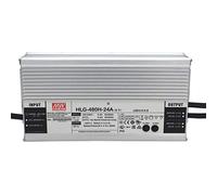 HLG de a red piezas: LED Fuente de alimentación de aluminio, IP65, brummfrei, laststabil, conector Cable 30 cm sin conector, Plateado 480.00W, 24.00V