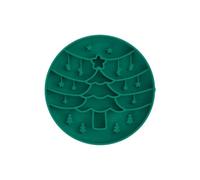 HLGDSWO Estera for lamer Perros de Silicona con temática navideña, Almohadilla de alimentación Lenta con ventosas for Comidas navideñas(Green Christmas Tree)