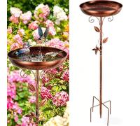 HLHLH Baño for Pájaros De Metal for Jardín, Bañera for con Diseño Y Hojas Estilo Vintage Base Resistente Cinco Garras for Jardines Al Aire Libre, Patios Decoración