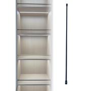 HLHLH Barandilla De Estante Metal for Estantes Madera, Valla Basculante Anticaída for Estantería, Zapatero, Armario, Barra Gabinete Cocina(Black,51cm/20.1in)