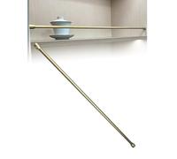 HLHLH Barandilla De Estante Metal for Estantes Madera, Valla Basculante Anticaída for Estantería, Zapatero, Armario, Barra Gabinete Cocina(Brass,51cm/20.1in)