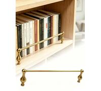 HLHLH Juego De Rieles Protectores for Estantes Aleación Aluminio, Valla Decorativa Inclinable for Abiertos, Barra for Gabinete Cocina for Evitar Que Se Caigan Artículos(Brass,51cm/20.1in)