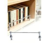 HLHLH Juego De Rieles Protectores for Estantes Aleación Aluminio, Valla Decorativa Inclinable for Abiertos, Barra for Gabinete Cocina for Evitar Que Se Caigan Artículos(Silver,51cm/20.1in)