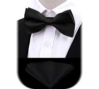 HLHLH Pajaritas for hombre, pajarita preatada, conjunto de bolsillo, pañuelo floral cachemira, mariposa negro, regalo preatado(Color22)